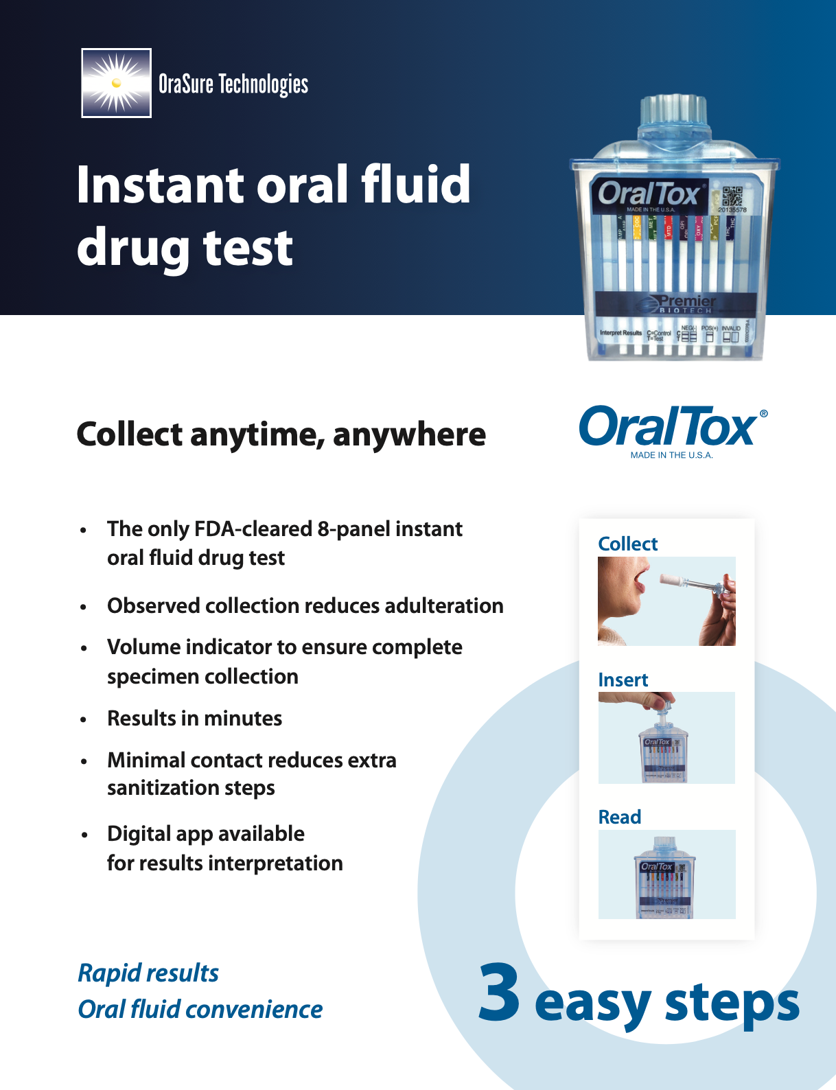 Instant Oral Fluid Drug Test ( COC, METH, OPI, OXY)